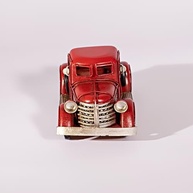 Miniatura de Caminhonete Metálica Vermelha Retrô 20x5x7 cm - Coleção e Decoração - imagem 3