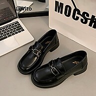 Mocassins Lovito Vintage Feminino – Couro Sintético com Fivela Metálica - imagem 2