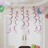 Decorações Espirais Metálicas 75cm Rosa - Pacote com 30 Unidades para Festas e Eventos - imagem 1
