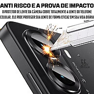 Película Poco X7/X7 Pro: Proteção Máxima com Vidro Temperado e Anel Metálico - imagem 1