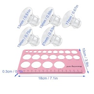 Kit de Medição de Flange para Bomba de Leite - Régua de Silicone com 10 Tamanhos + Fita Métrica - imagem 4