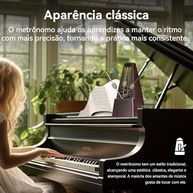 Metrônomo Mecânico de Alta Precisão com Núcleo de Cobre - Ideal para Piano, Guitarra, Bateria e Violino - imagem 5