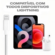 Cabo Lightning USB-C 2 Metros: Carregamento Rápido 30W Turbo para iPhone 14/13/12/11 e Mais - imagem 5
