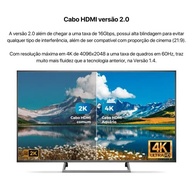 CABO HDMI 2.0 4K 3D 19 PINOS - 5 METROS - imagem 3