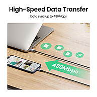 Cabo Ugreen USB-C Lightning 1.5m Certificado MFi - imagem 2