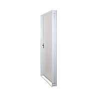 Kit Porta de Madeira Lisa 215x65cm com Batente de Aço Branco MGM - imagem 2