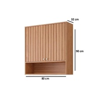 Armário Aéreo Cozinha 80cm Ripado: Divina MGM - imagem 2