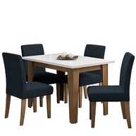 Conjunto de Mesa de Jantar Miami com 4 Cadeiras Trieste - Design Moderno e Resistente - imagem 2