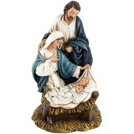 Estatueta Musical Maria e José Adorando Jesus - 19cm - Michael Adams - imagem 1