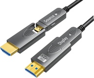 Cabo HDMI Fibra Ótica 8K 15m Micro HDMI p/ HDMI 2.1 - Ultra Velocidade 48Gbps - imagem 1