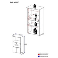 Armário Multiuso Moderno para Forno e Micro-ondas com 2 Portas e 1 Gaveta | Acabamento Brilhante UV - imagem 5