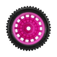 Pneus e Rodas INJORA Pré-Montados Magenta para Losi Micro-T 1/28 - Grip Superior e Estilo! - imagem 5