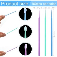300 Pincéis Microaplicadores para Retoque de Tinta Automotiva - 3 Tamanhos (1,5mm, 2mm, 2,5mm) + Cores Diferenciadas - imagem 3
