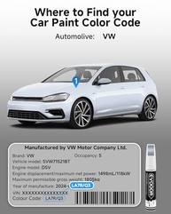 Tinta de Retoque Metálica Silver Mist LA7R/Q3 para Volkswagen - Caneta 2 em 1 com Microaplicadores - imagem 4