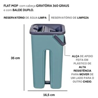 Mop Flat Limpa e Esteriliza 360° com 4 Refis de Microfibra - Sistema Lava, Seca e Desinfeta - imagem 5