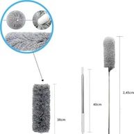 Espanador Extensível 2,8m Premium com Microfibra Lavável - Limpeza de Teto e Locais Altos com Haste Inox Flexível - imagem 3