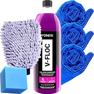 Kit Completo Lavagem Automotiva: Shampoo Vitrificado V-Floc, Luva e Panos Microfibra - imagem 2