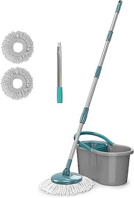 Mop Fit Giratório 2 Refis Microfibra com Balde 8L + Cabo Extensor - Limpeza Fácil e Eficiente - imagem 2
