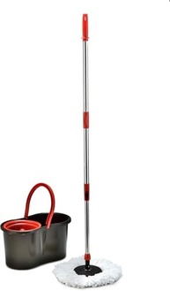 MOP Giratório 100% Microfibra com Balde 8L e Cabo Inox Ajustável - Limpeza Rápida e Eficiente - imagem 2
