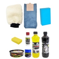 Kit Completo Limpeza Automotiva 9 Peças: Toalha Microfibra, Luva, Cera, Silicone e Mais! - imagem 1