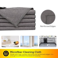 Pacote com 5 Panos de Microfibra 25x25 cm - Reutilizáveis e Ultraabsorventes para Cozinha e Carro - imagem 4