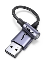 UGREEN Adaptador de Áudio USB 3.5mm: Placa de Som com Microfone TRRS e DAC 24 Bits/96kHz - imagem 2