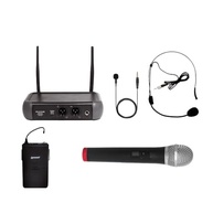 Microfone Sem Fio Lexsen LM-258U UHF: Kit Completo (Bastão, Headset, Lapela) 2 Canais - imagem 2