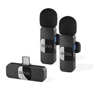 BOYA Microfone de lapela sem fio BY-V20 para Iphone 15 e ANDROID USB C Smartphone Tablet Mini microfone para celular Microfone clip-on para gravação vídeo Podcast YouTube Live Streaming - imagem 2