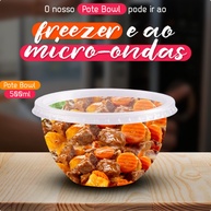 Potes Descartáveis 250ml: Kit com 40 - Freezer e Microondas - imagem 2