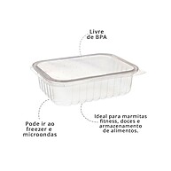 Potes Descartáveis 350ml: Kit com 24 para Freezer e Microondas - imagem 2
