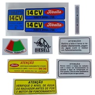 Kit Decalques Microtrator Tobatta M140 14HP: Renove o Visual do Seu Equipamento! - imagem 1