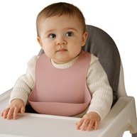 Babador Infantil de Silicone Ajustável - Coletor de Migalhas - imagem 3