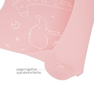 BUBA Babador de Silicone com Pega Migalhas Rosa - Proteção Moderna e Prática para Bebês - imagem 4