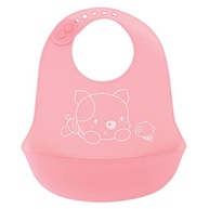 Babador De Silicone Bebê Impermeável Cata Migalhas Colarinho Ajustável - Rosa - imagem 2