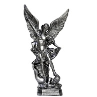 Estátua de São Miguel Arcanjo - Escultura Religiosa Colecionável em Prata - imagem 1