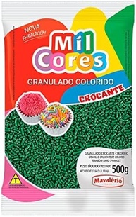GRANULADO CROCANTE VERDE 500G MIL CORES MAVALÉRIO - imagem 1