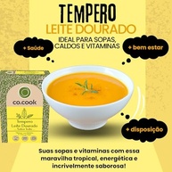 CoCook Tempero 100% Natural Leite Dourado (Golden milk) Sabor Índia 75g para Bebidas, Sopas, Caldos Sem SódioSem Adição de Conservantes, Zero glúten, Zero Lactose Rende até 20 porções - imagem 4