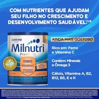 Milnutri Premium Banana e Maçã, Composto Lácteo Infantil, Ômega 3, Rico em Ferro, Vitamina C e Cálcio, 760g - imagem 5