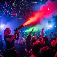 Tinta UV Neon Milo para Festas e Eventos | Balde 5 Galões | Vermelho Fluorescente | Brilha em Luz Negra - imagem 3