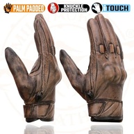 Luvas de Couro Milwaukee Leather MG7514 Marrom Envelhecido com Palma em Gel e Proteção para Homens (X-Large) - imagem 5