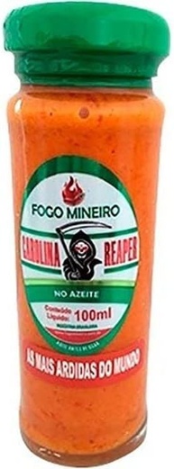 Pimenta Carolina Reaper No Azeite 100ml - Fogo Mineiro - imagem 1