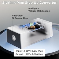 Starlink Mini Adaptador Veicular 12V com Conversor Step-Up e Carregamento Rápido PD/QC - imagem 3