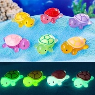 25 Mini Estatuetas de Tartarugas Marinhas Luminosas - Resina Brilha no Escuro para Decoração e Bricolagem - imagem 2