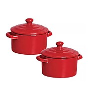 Mini Caçarola Cerâmica Vermelha: Kit 2 para Sua Cozinha! - imagem 1