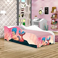 Mini Cama Infantil Sereia nas Pedras com Colchão - Segura e Divertida - imagem 1