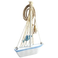 Mini Jangada Decorativa Náutica para Casa de Praia - Decoração Marítima com Âncora e Estrela do Mar - imagem 5