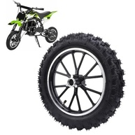 Pneu Aro 10" para Mini Moto e Bicicleta de Sujeira - Roda Dianteira com Cubo e Rolamento 12mm (Preto) - imagem 3
