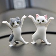 Mini Gato Decorativo em PVC - Charmoso Acessório para Escritório e Casa - imagem 3
