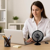 Mini Ventilador de Mesa USB 2W Silencioso Ajustável - Ideal para Escritório, Casa e Viagem - imagem 3