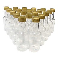 Mini Garrafinhas 50ml: Kit 30 com Tampas Douradas - imagem 1